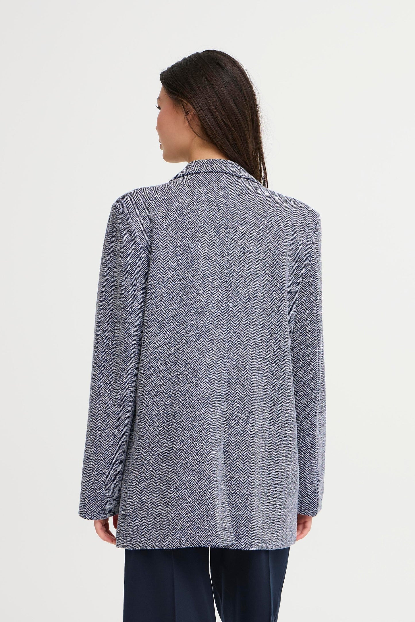 Blazer Kate jacquard bleu