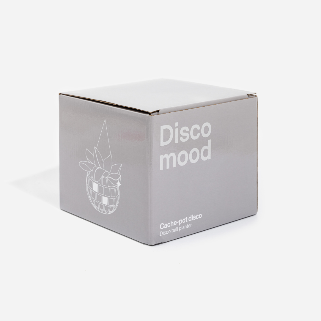Cache pot à plantes disco boule à facettes 20 cm