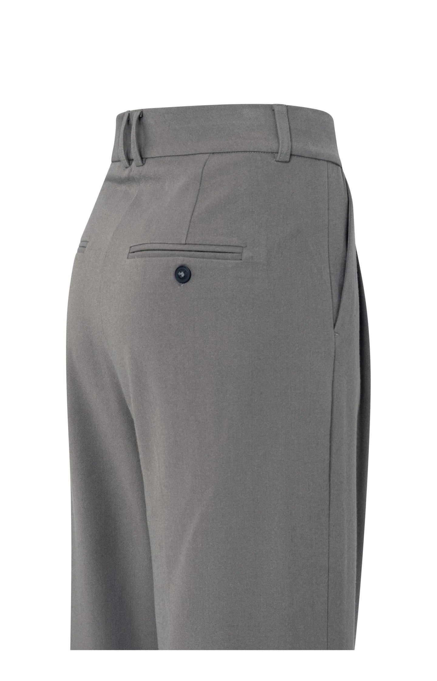 Pantalon tissé doux avec plis et jambes larges