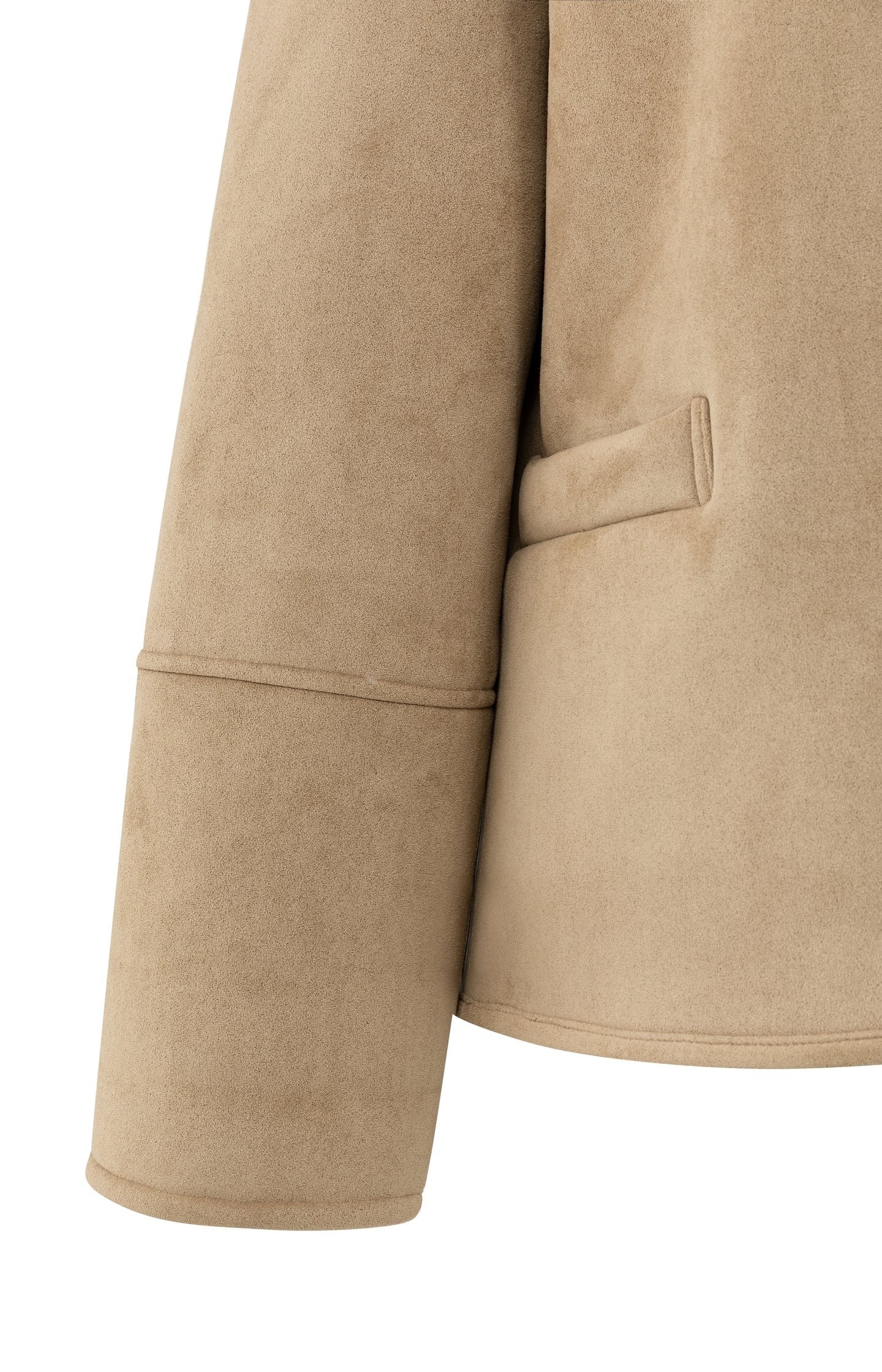 Manteau oversize en mouton retourné avec manches raglan