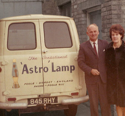 lampe à lave MATHMOS original ASTRO rose/jaune