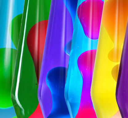 lampe à lave MATHMOS original ASTRO rose/jaune