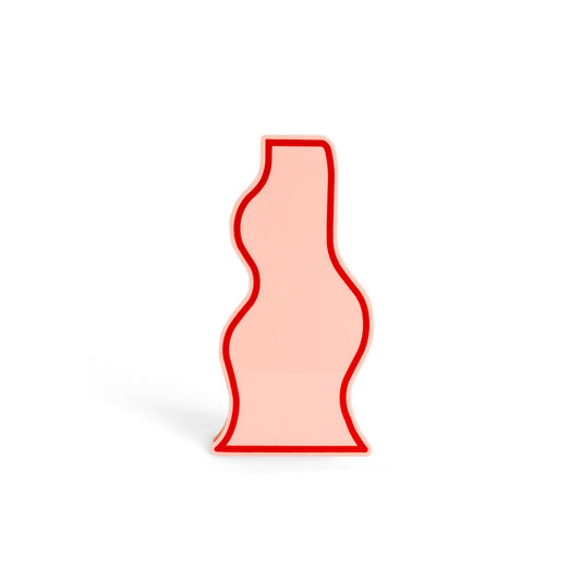 VASE D'ART LINÉAIRE ROSE HF