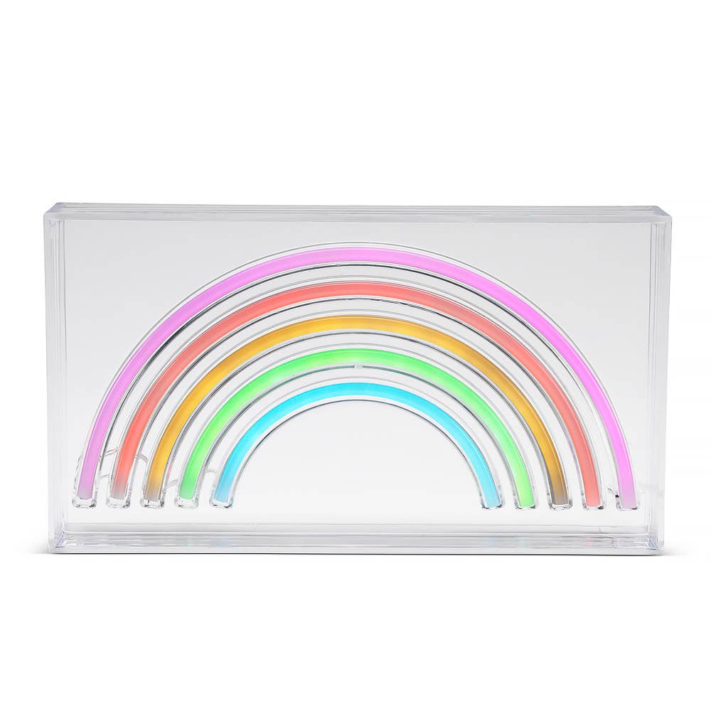 Lampe au néon - Lumière arc-en-ciel en boîte dans une boîte en acrylique