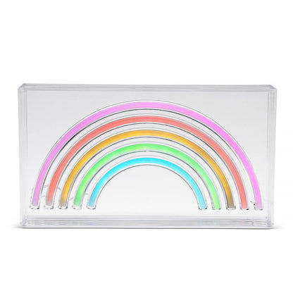 Lampe au néon - Lumière arc-en-ciel en boîte dans une boîte en acrylique
