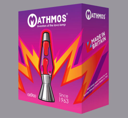 lampe à lave MATHMOS original ASTRO rose/jaune