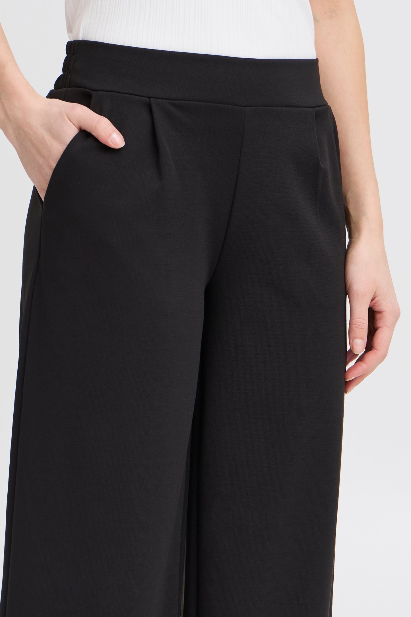 pantalon kate wide cropped black