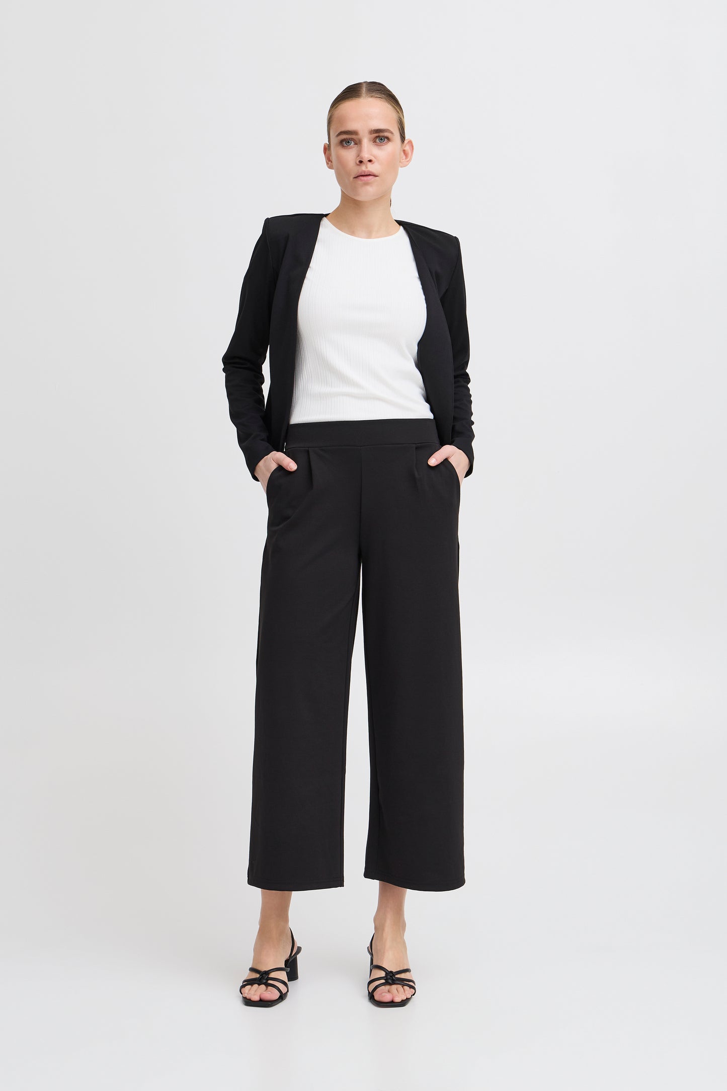 pantalon kate wide cropped black