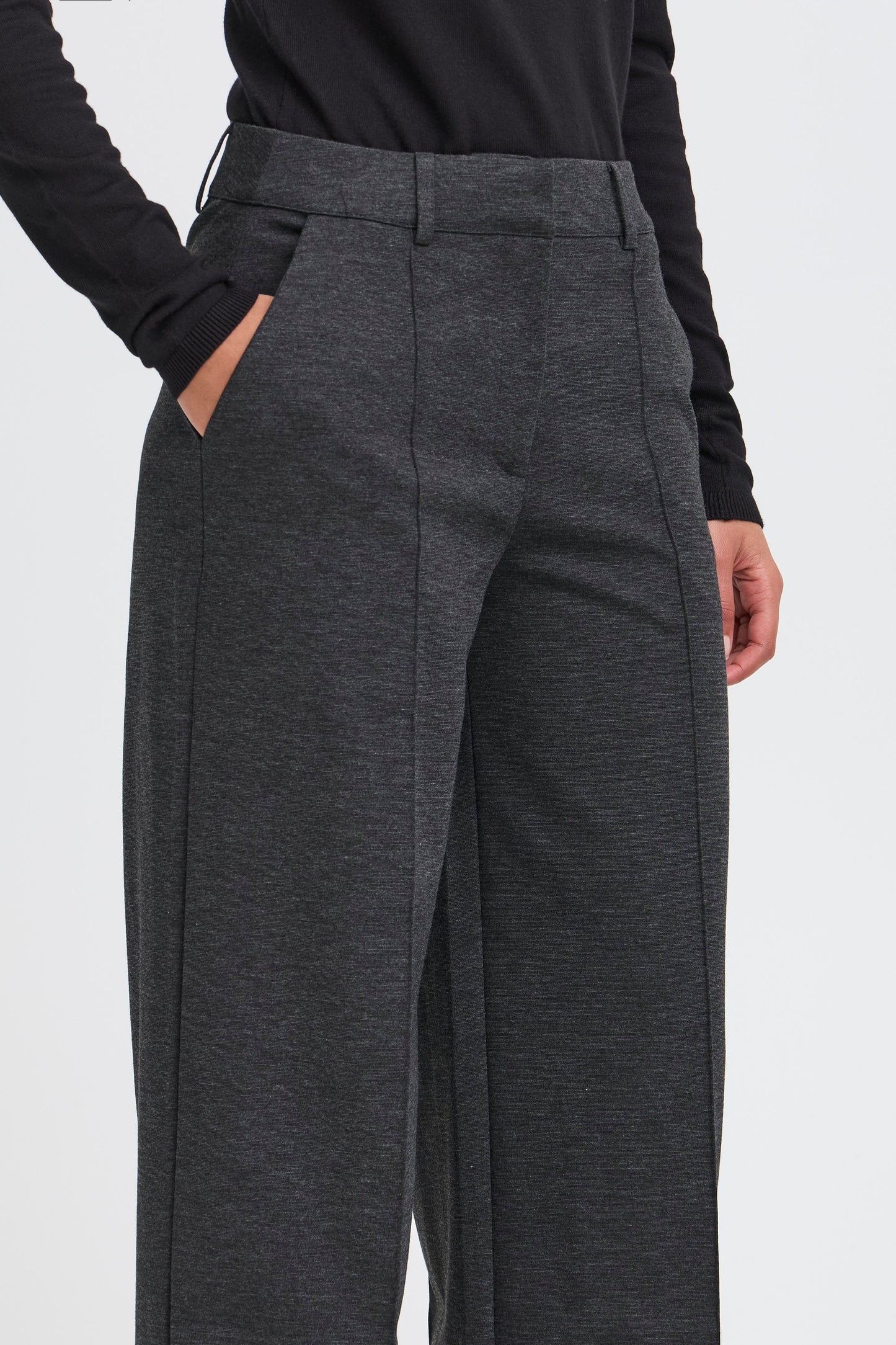 pantalon Kate office dark grey melange