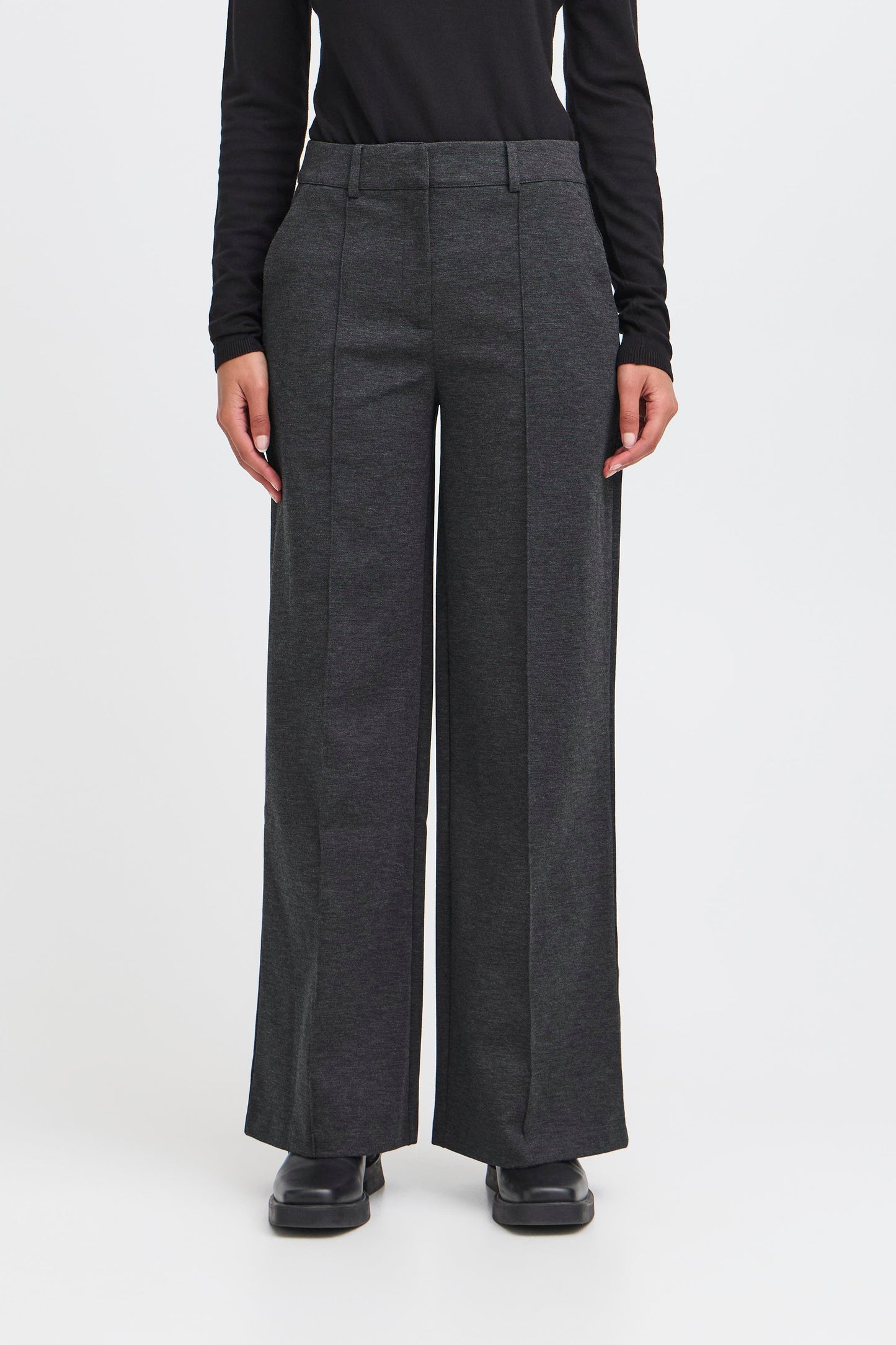 pantalon Kate office dark grey melange