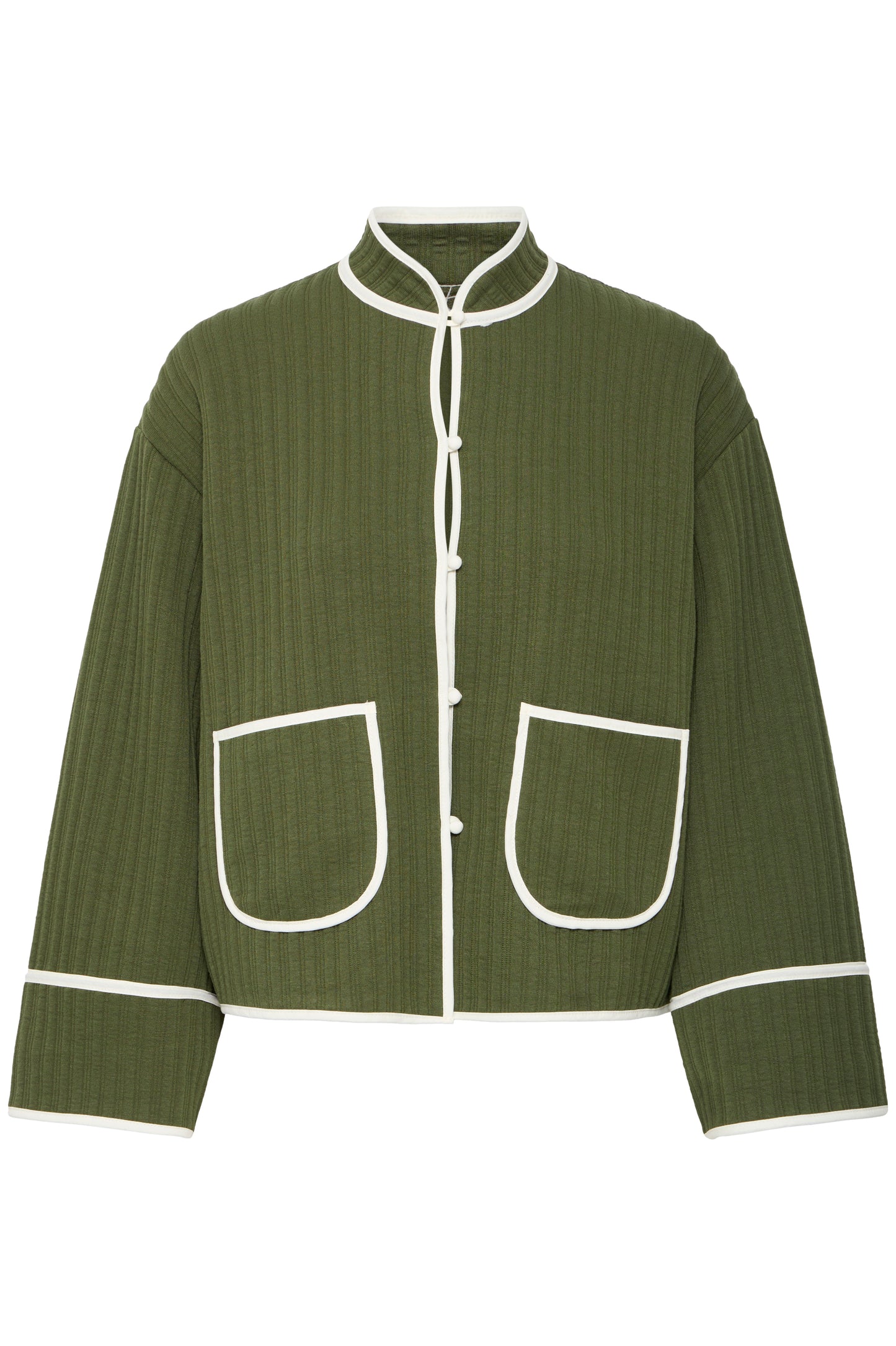 Veste en jersey quilted green