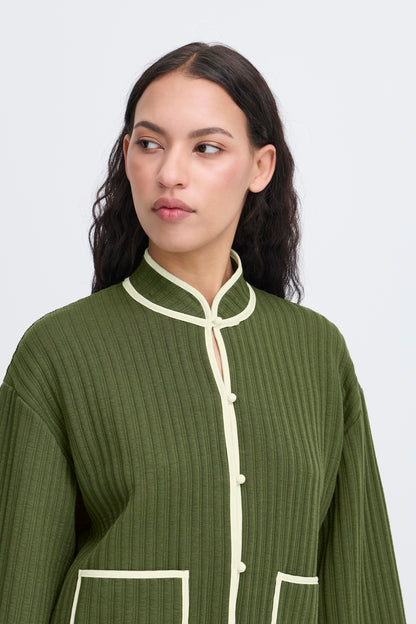 Veste en jersey quilted green