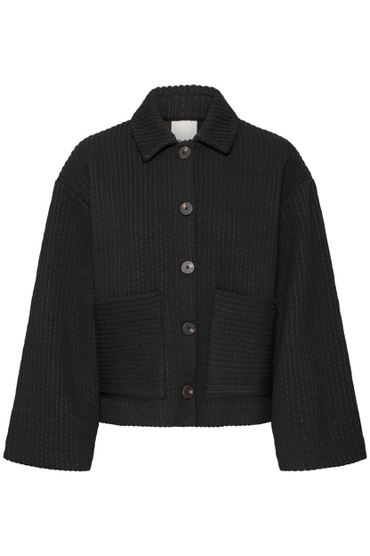 Veste en jersey quilted black