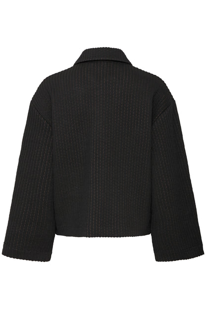 Veste en jersey quilted black