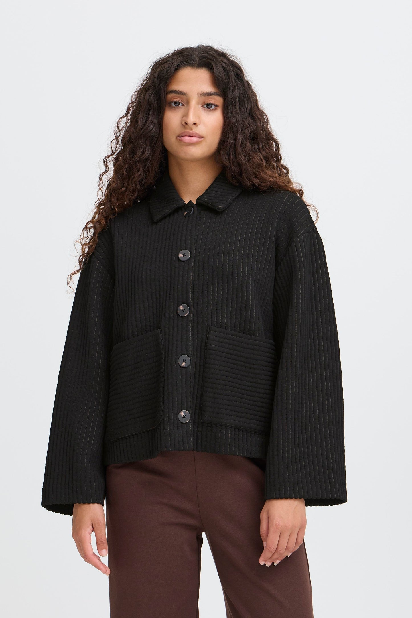 Veste en jersey quilted black