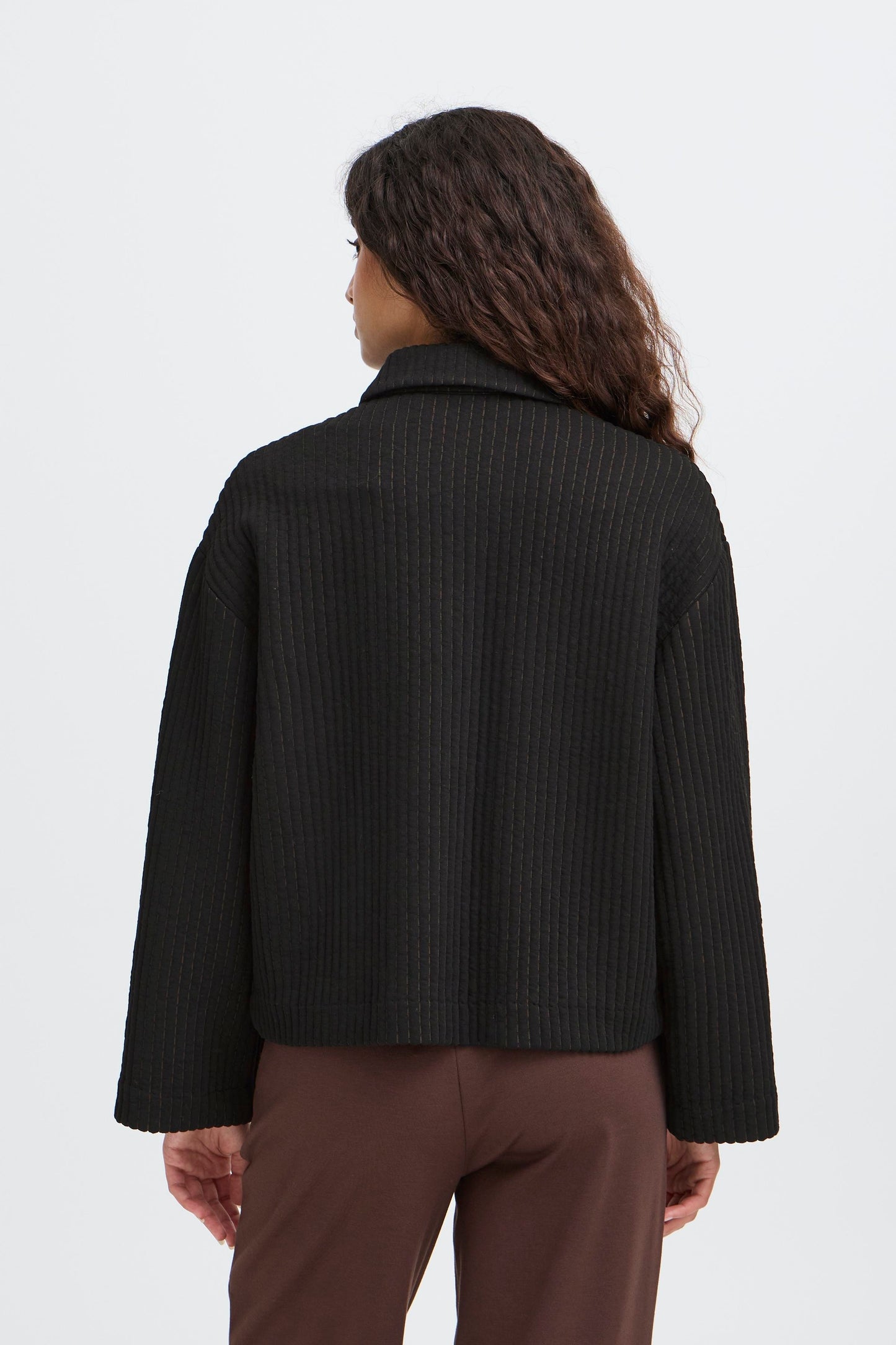 Veste en jersey quilted black