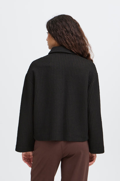 Veste en jersey quilted black