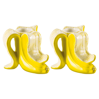 Set bougeoirs Banana romance