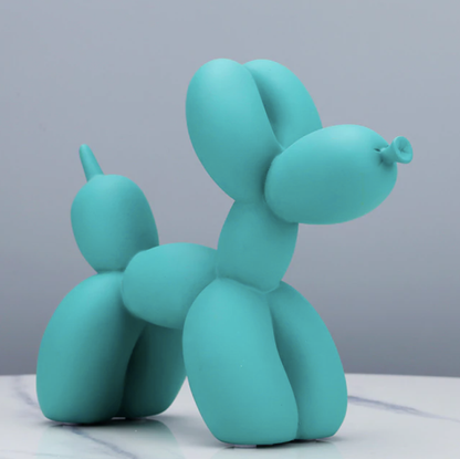 Statue de chien ballon mat: Vert clair