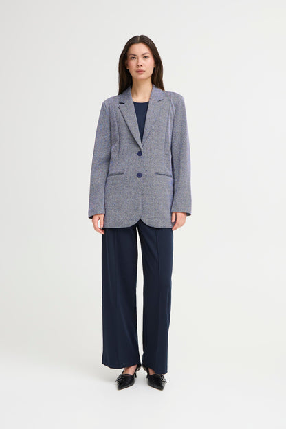Blazer Kate jacquard bleu