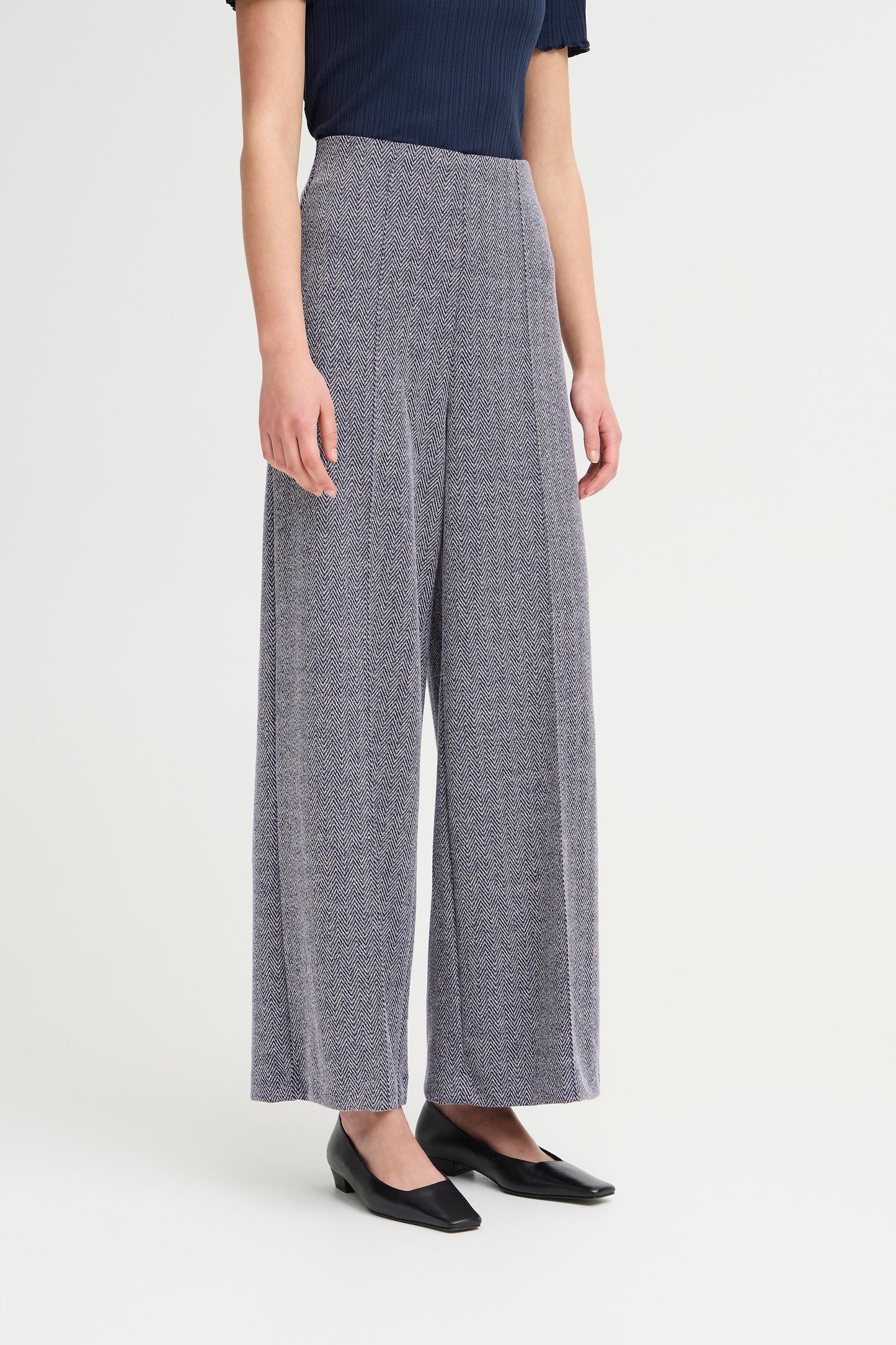 Pantalon kate jacquard bleu