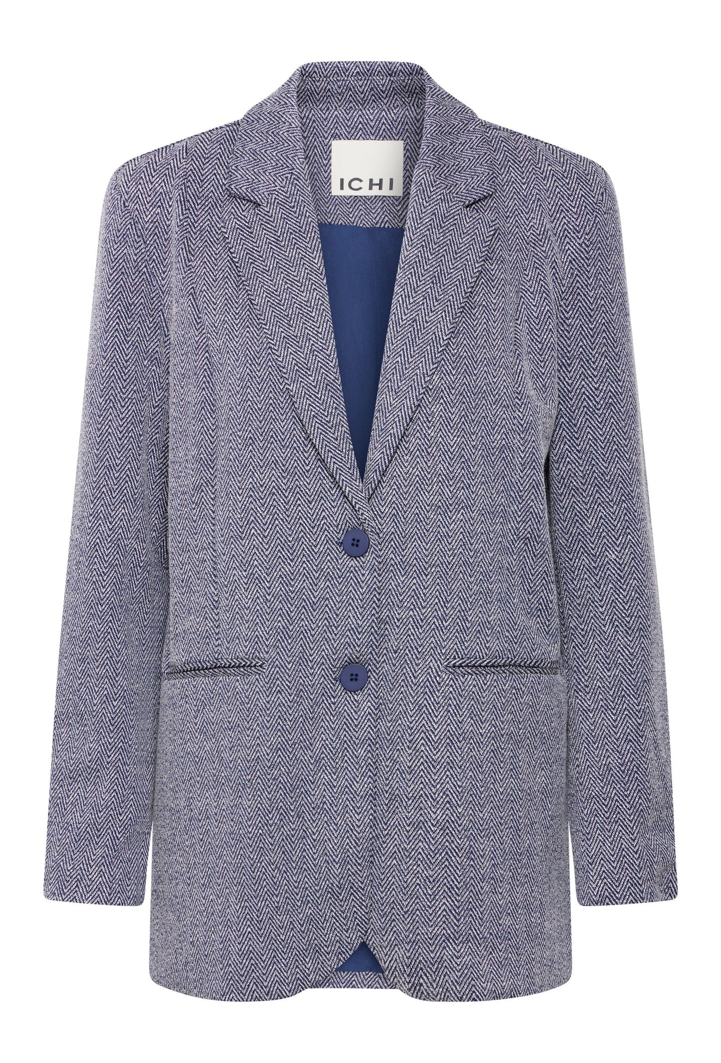 Blazer Kate jacquard bleu