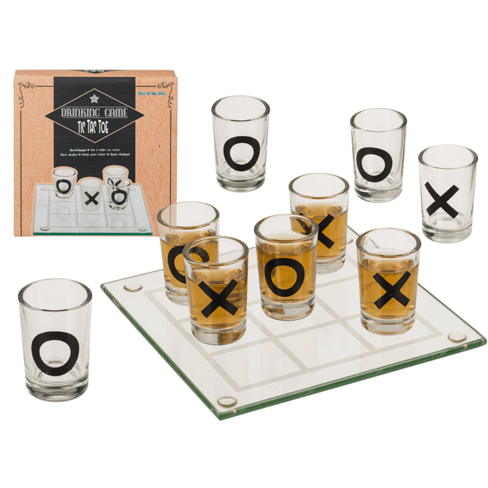 Jeu à boire en verre, Tic Tac Toe avec 9 verres,