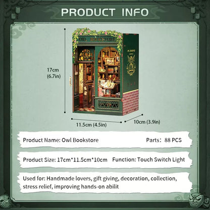 Serre livre Book nook owl bookstore