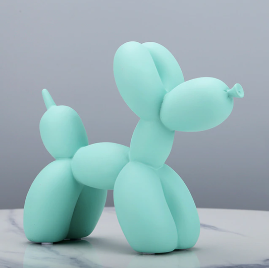 Statue de chien ballon mat: Vert clair