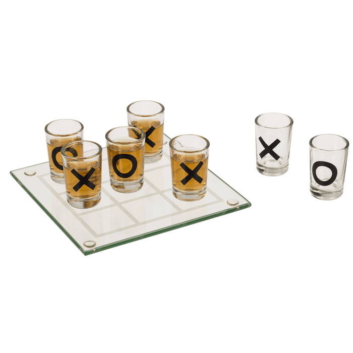 Jeu à boire en verre, Tic Tac Toe avec 9 verres,