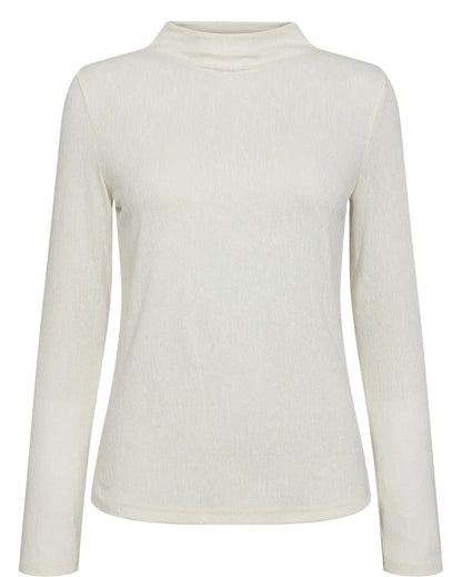 Blouse col montant  conny blanc creme