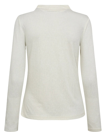 Blouse col montant  conny blanc creme