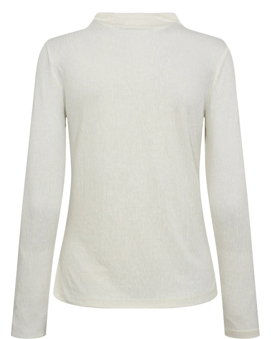 Blouse col montant  conny blanc creme
