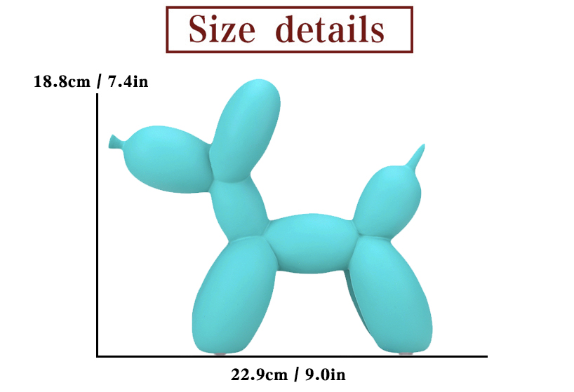 Statue de chien ballon mat: Vert clair