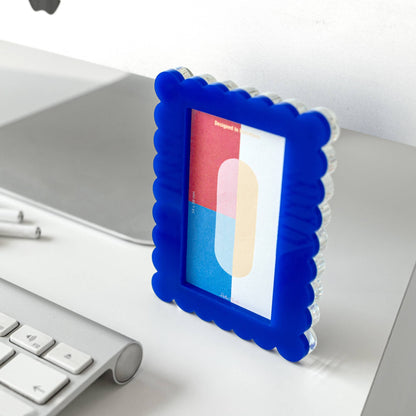 CADRE PHOTO MINI VAGUES BLEUES HF