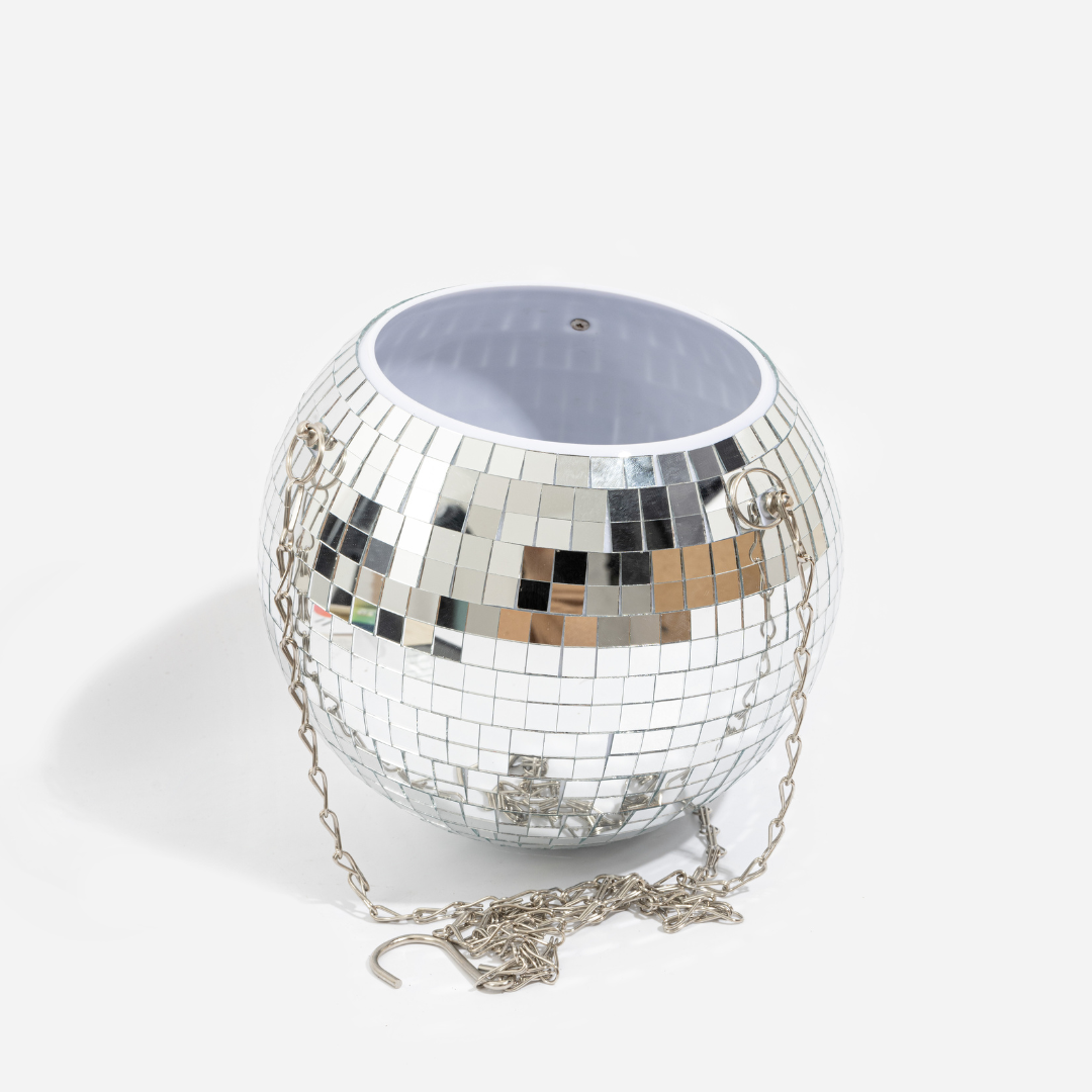 Cache pot à plantes disco boule à facettes 20 cm