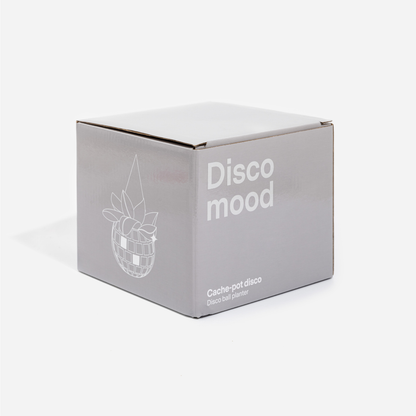 Cache pot à plantes disco boule à facettes 20 cm