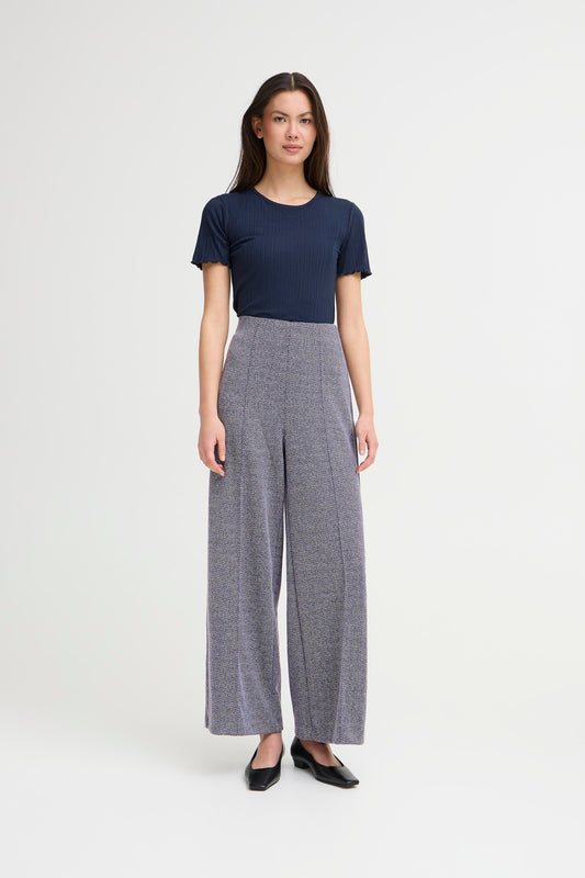 Pantalon kate jacquard bleu