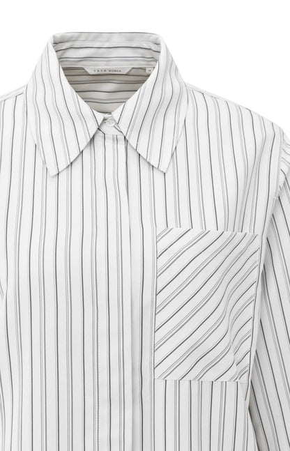 Chemisier rayée oversize à manches longues