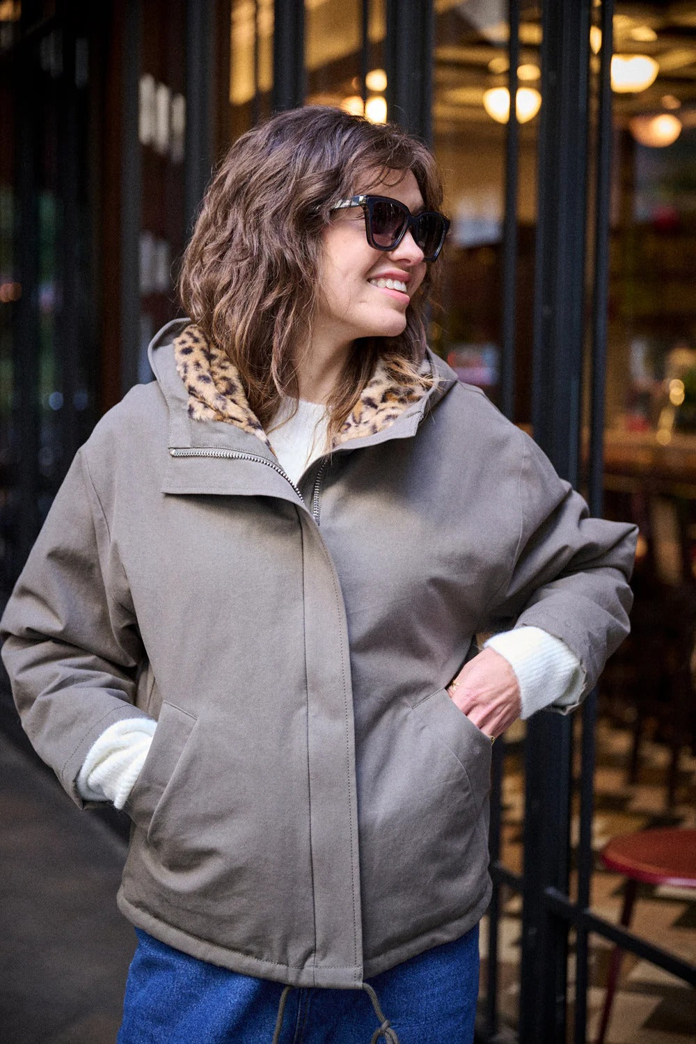 Parka Guzmania en coton kaki