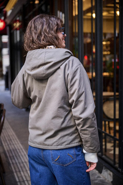 Parka Guzmania en coton kaki