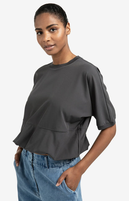 Haut manches courtes avec ourlets ballon