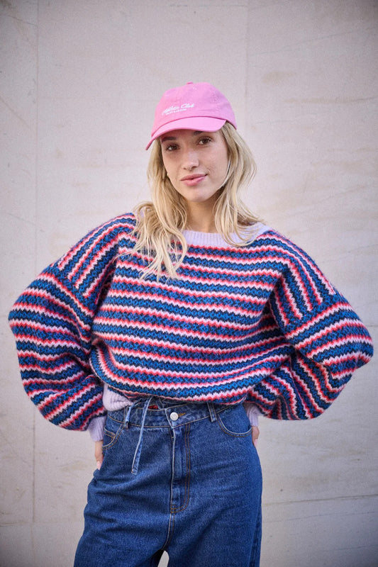 Pull Maelys rayures multicolores