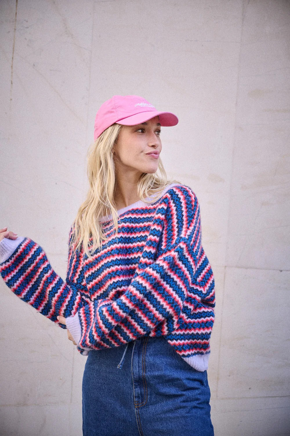 Pull Maelys rayures multicolores