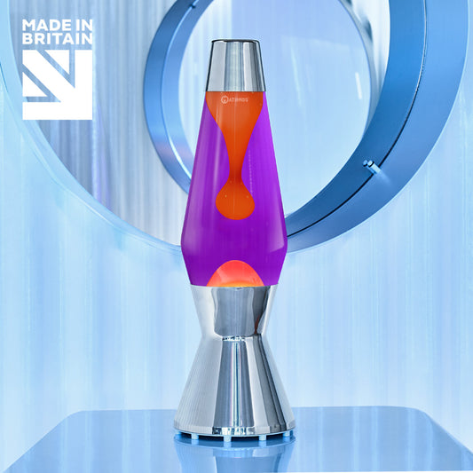 lampe à lave MATHMOS original ASTRO violet/orange