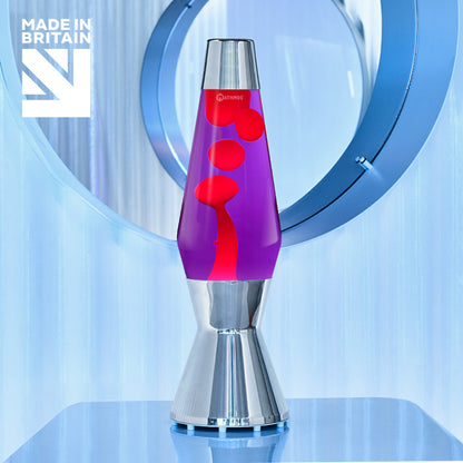 lampe à lave MATHMOS original ASTRO violet/rouge