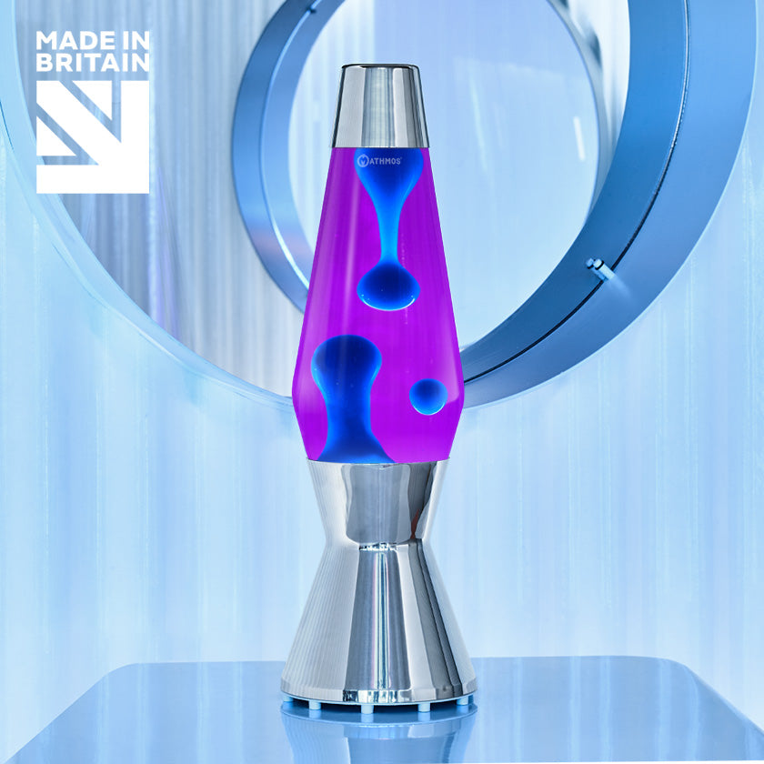 lampe à lave MATHMOS original ASTRO violet/turquoise