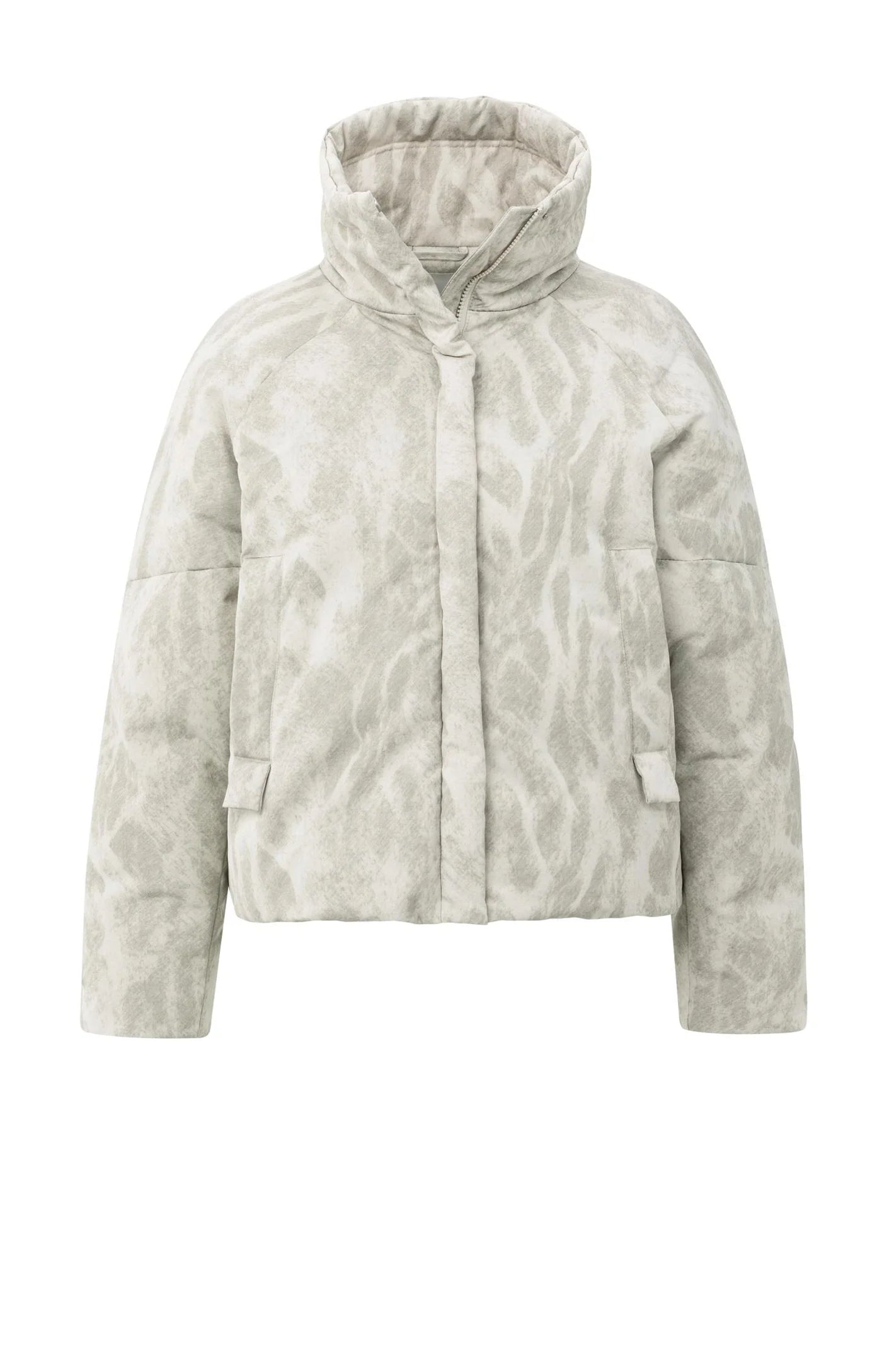 Veste matelassée entièrement recouverte d'un motif abstrait