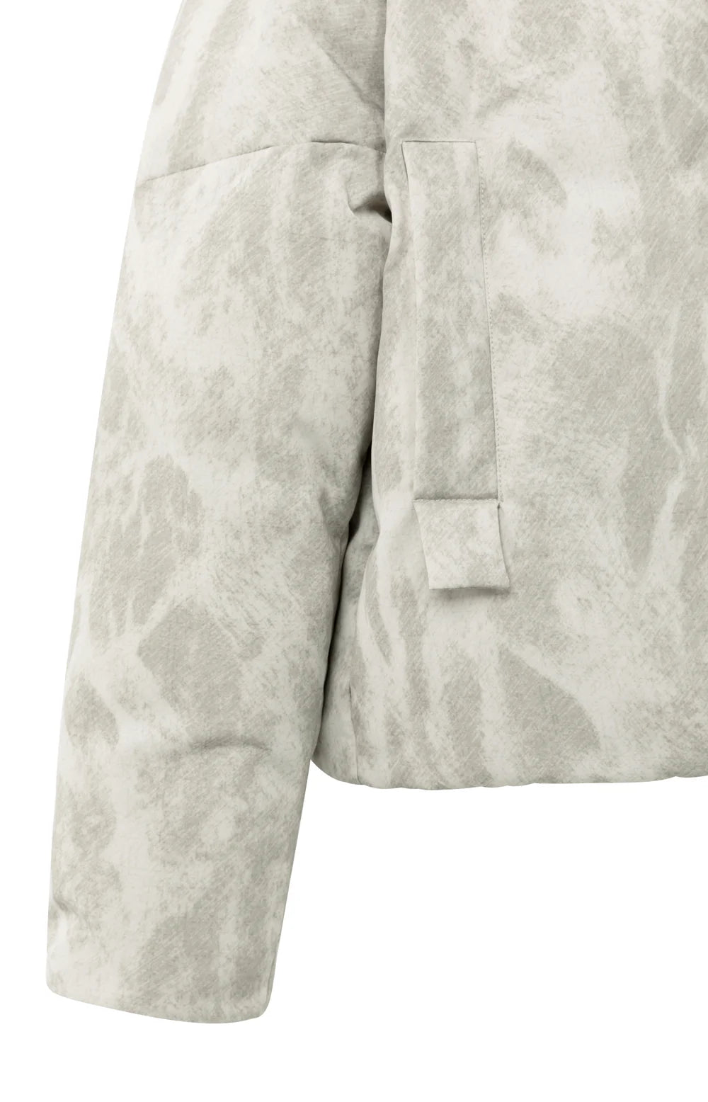 Veste matelassée entièrement recouverte d'un motif abstrait